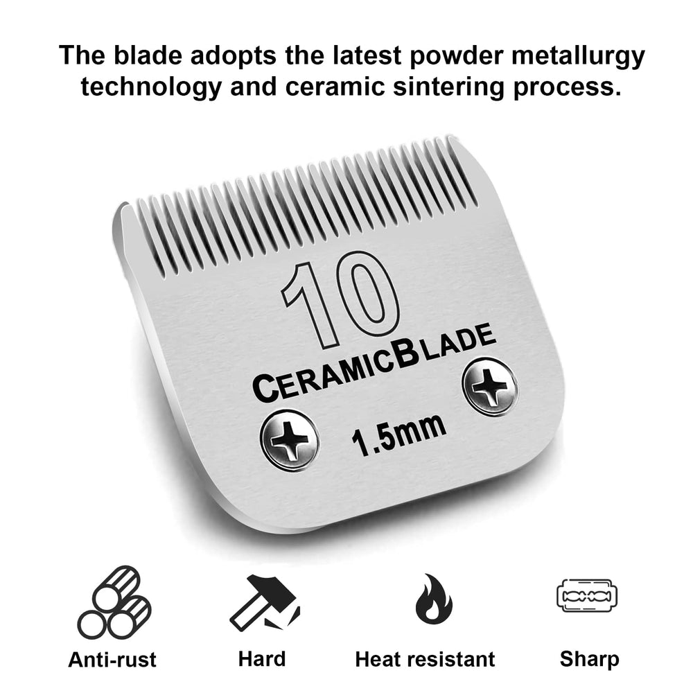 Audoc ceramic and stainless steel blades show durable cutting edges.