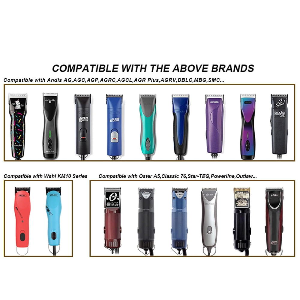 Audoc clipper compatibility overview with Andis, Oster, Wahl for flexible use.