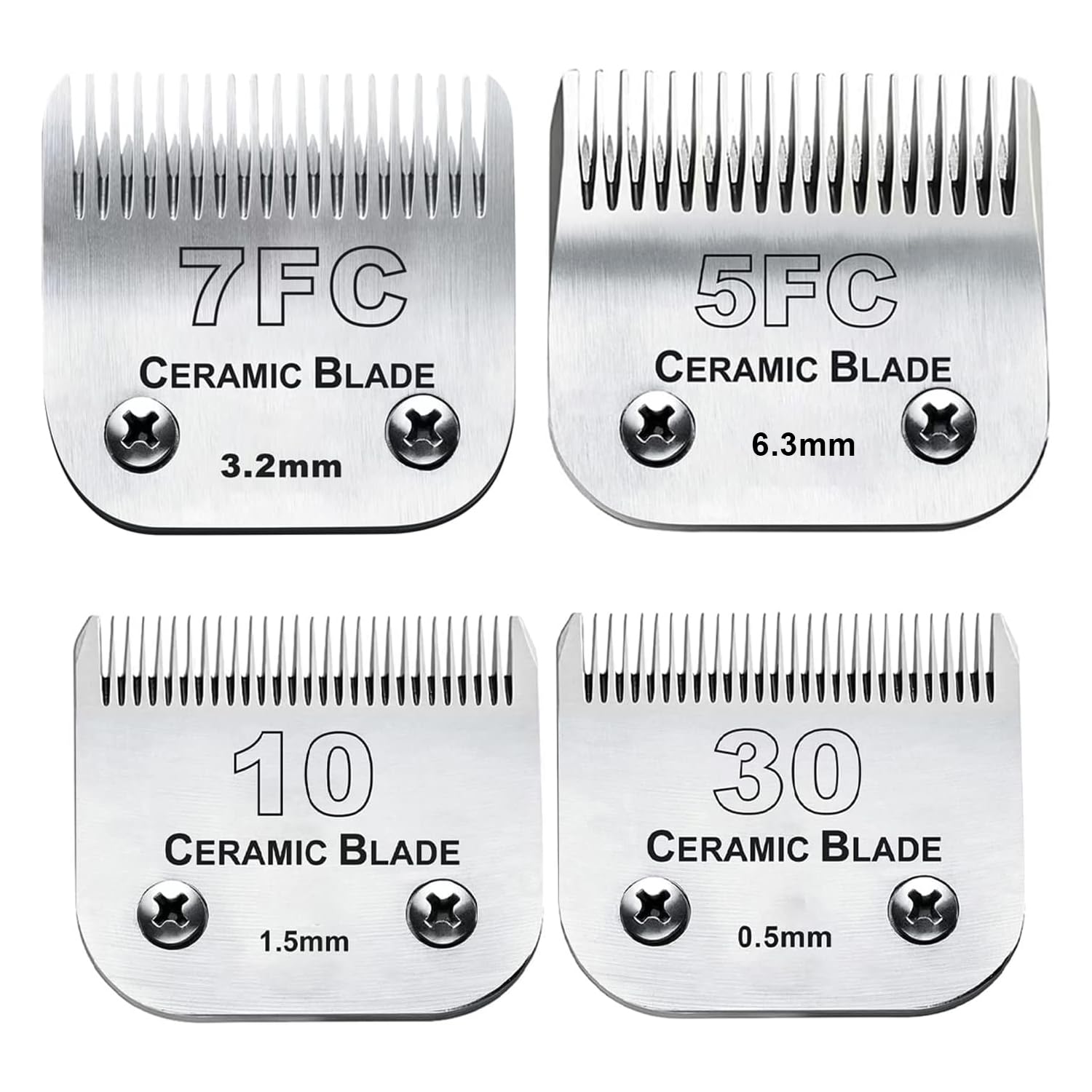 Audoc dog grooming blade 10 ceramic close-up for precise, cooler cuts.