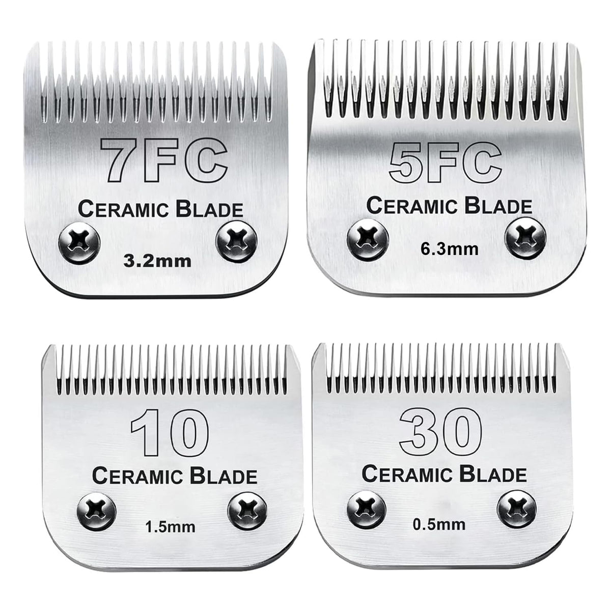 Audoc dog grooming blade 10 ceramic close-up for precise, cooler cuts.