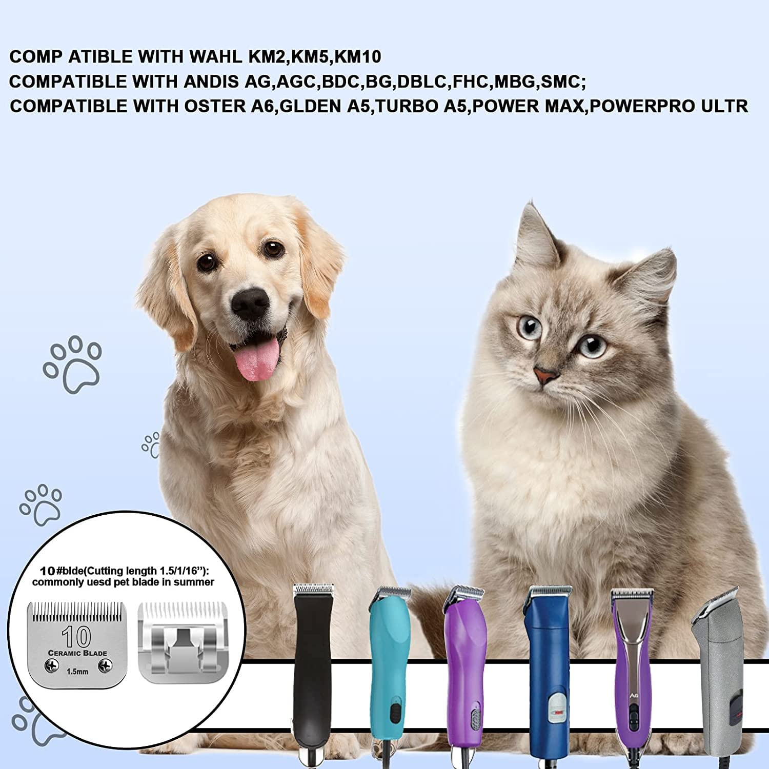 Audoc blades featuring heat-resistant design for cooler grooming sessions.