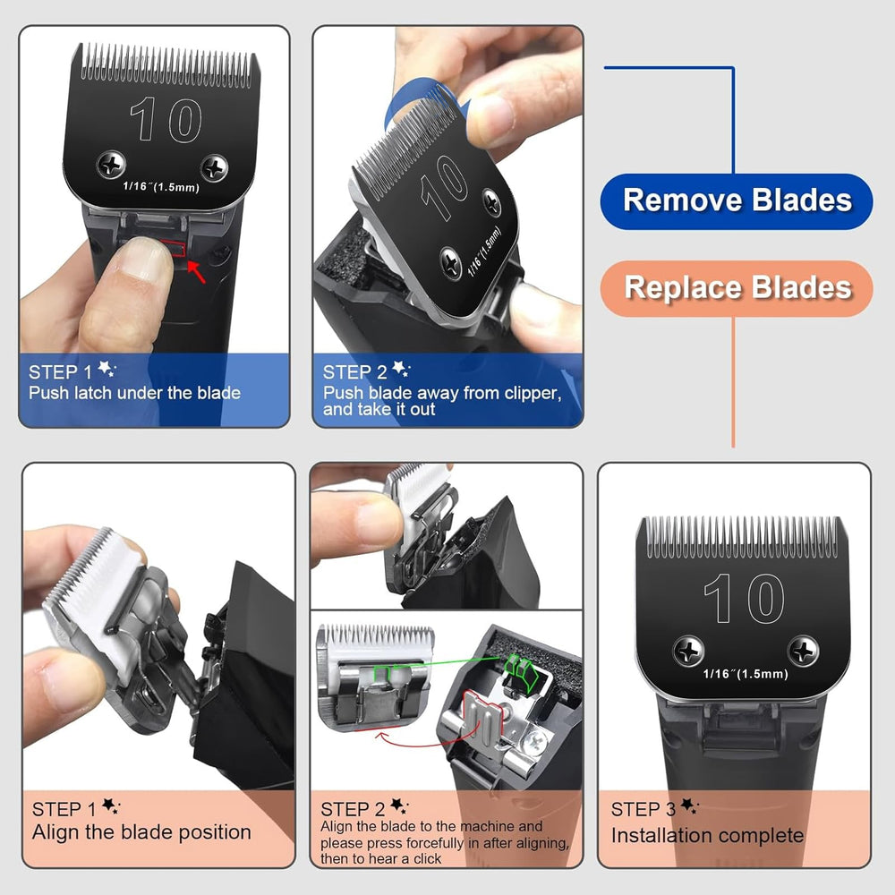 Audoc replacement blade for versatile dog grooming sessions.