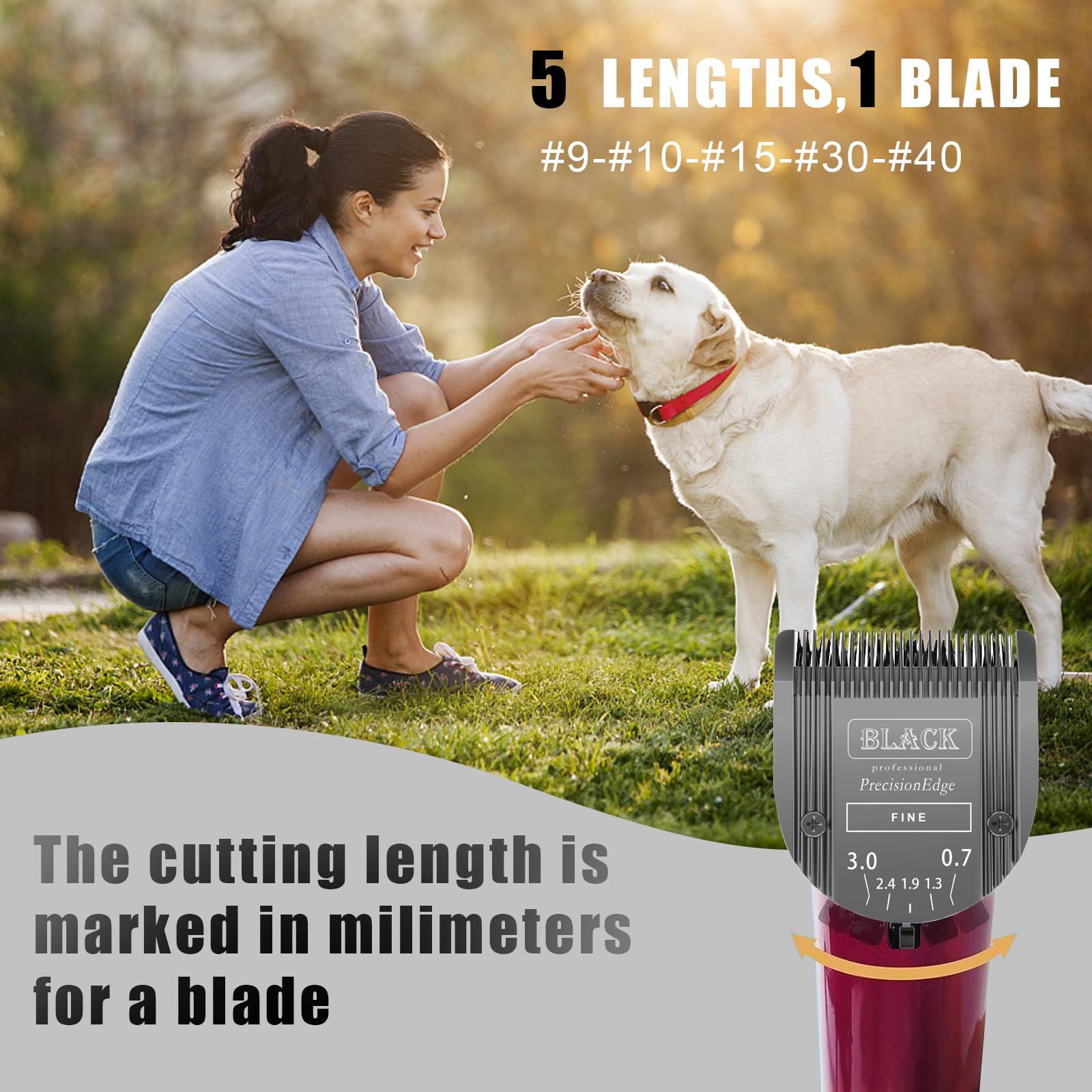 Audoc satin chrome finish blade resists corrosion for long-lasting grooming