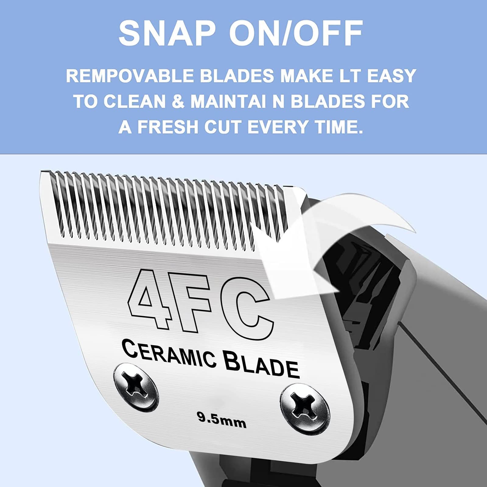 Audoc stainless steel comb blade offers durability and rust resistance.