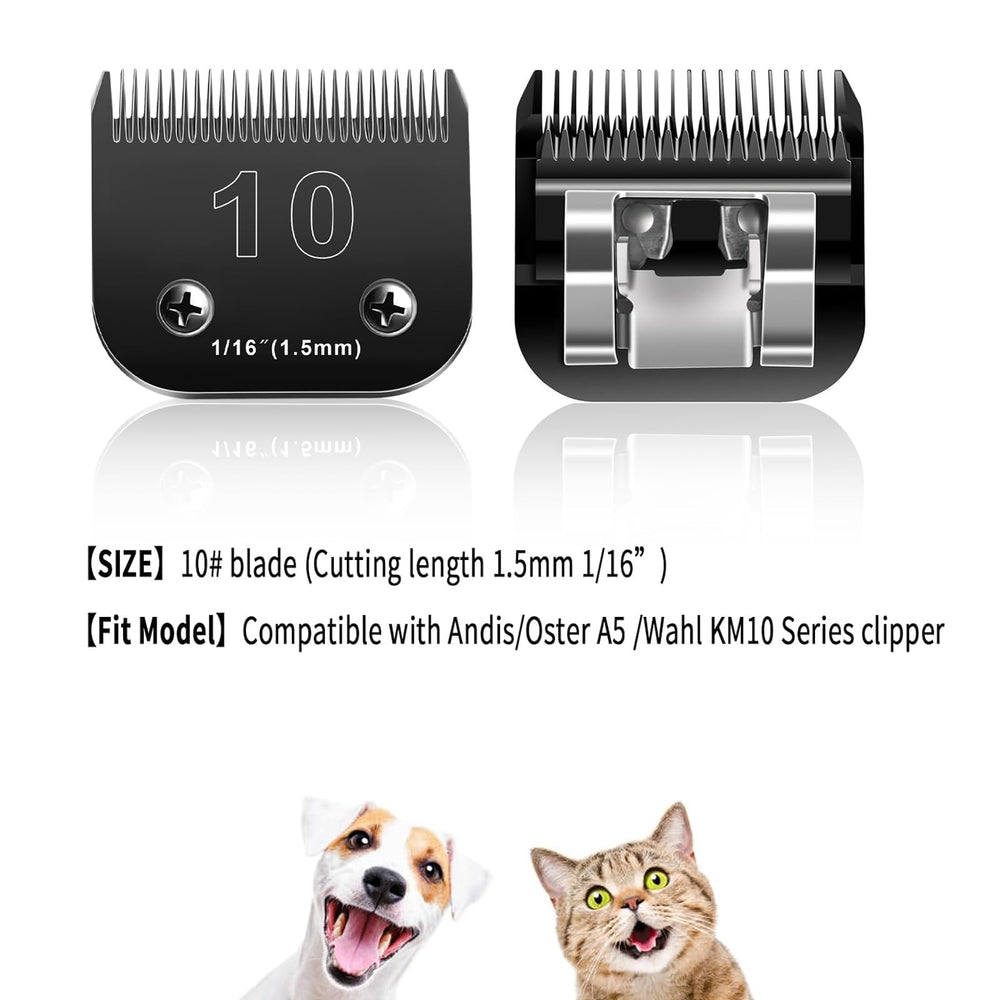 Audoc titanium-coated ceramic blade detail for cooler, quieter trimming.