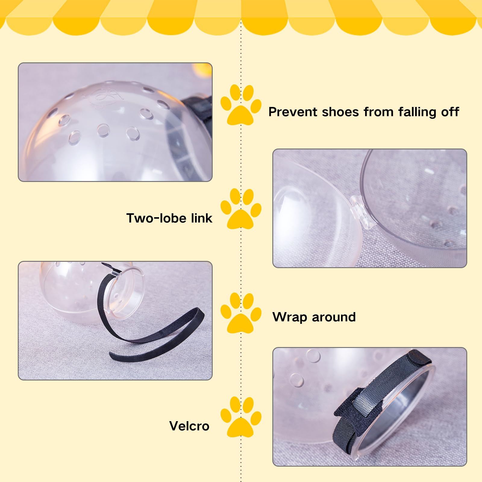 Augegel cat boots with silicone teeth prevent slipping.