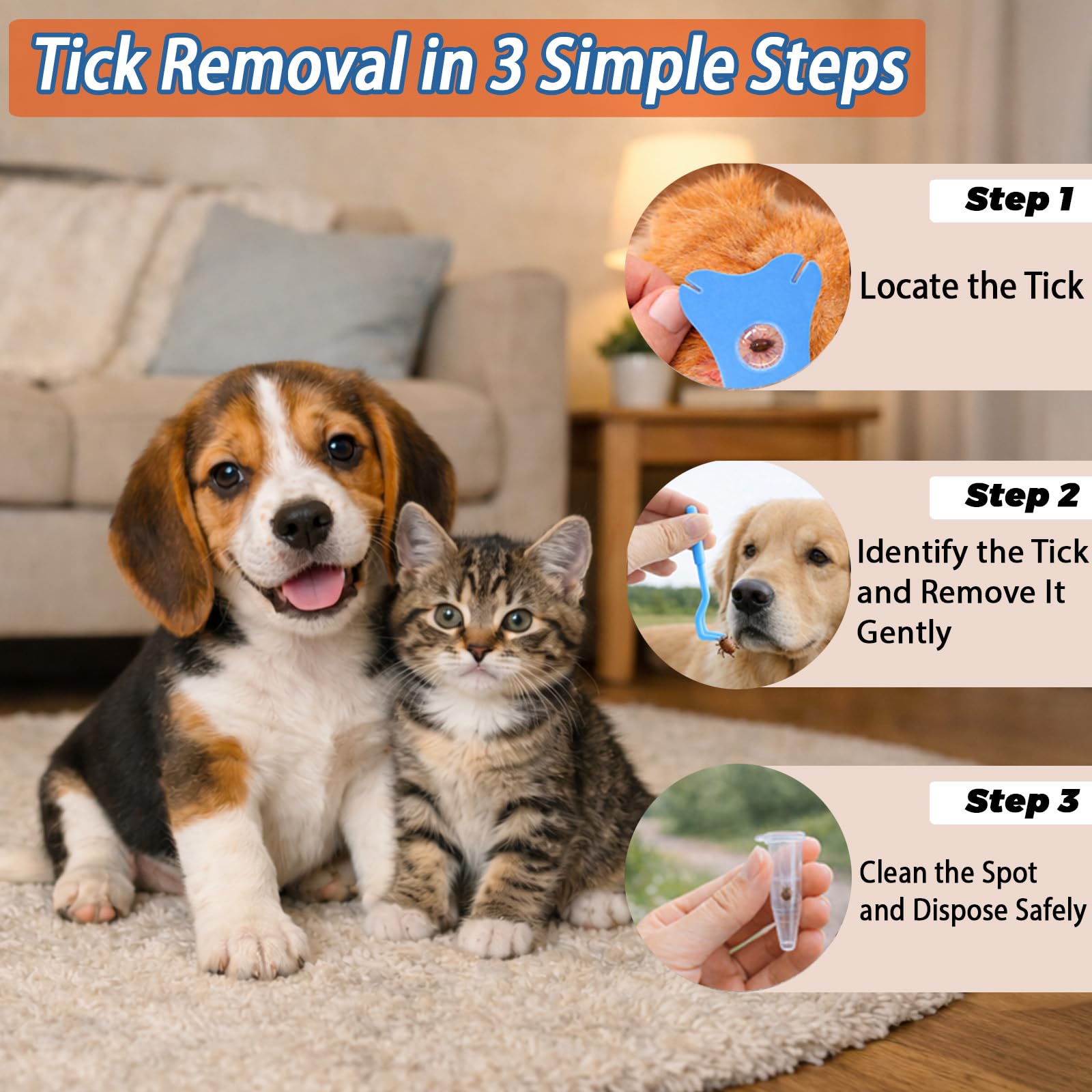 Auibor tick pullers for lifting ticks without crushing