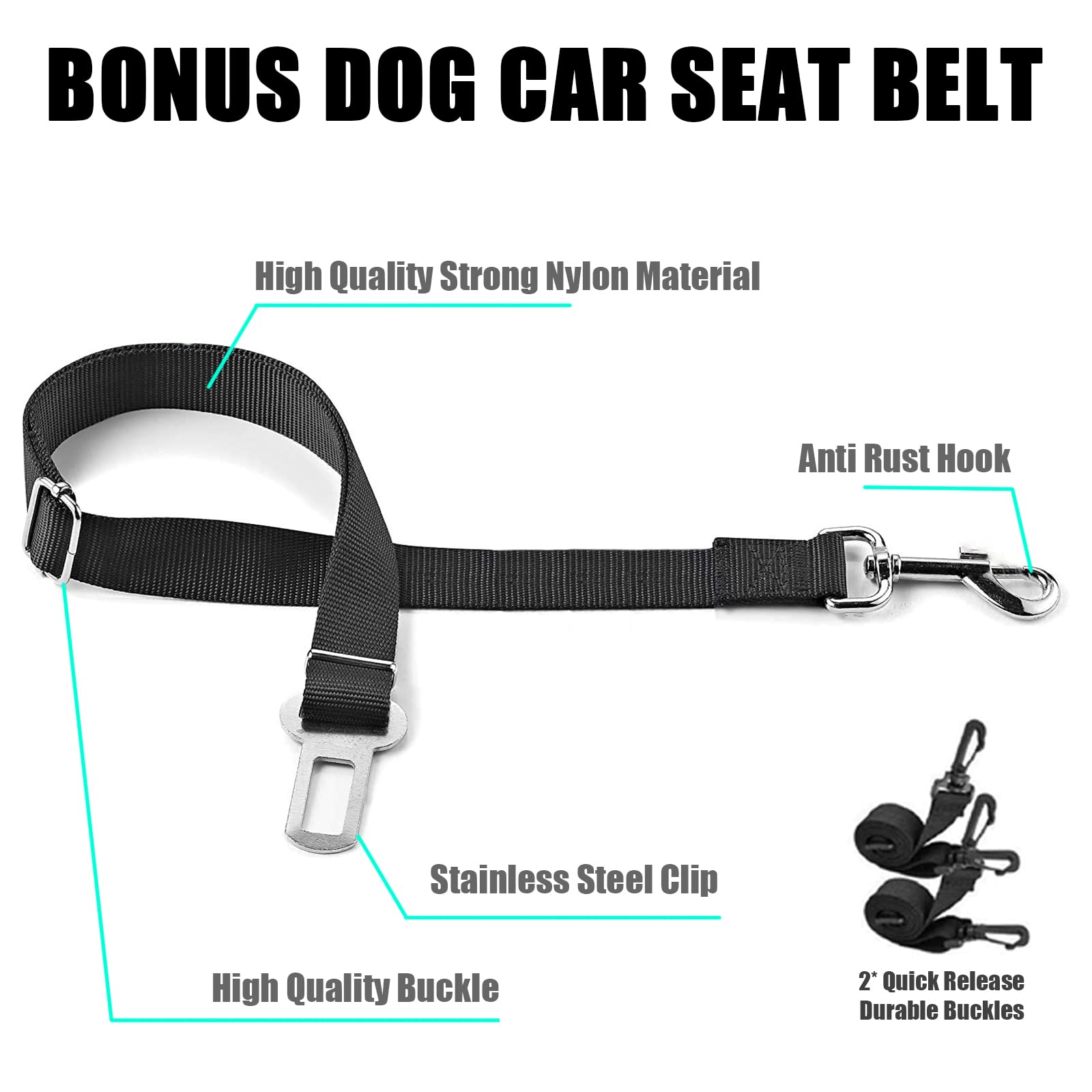 AULDEY dog car seat cover featuring a storage pocket for essentials