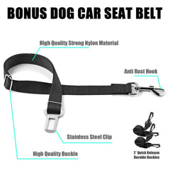 AULDEY dog car seat cover featuring a storage pocket for essentials