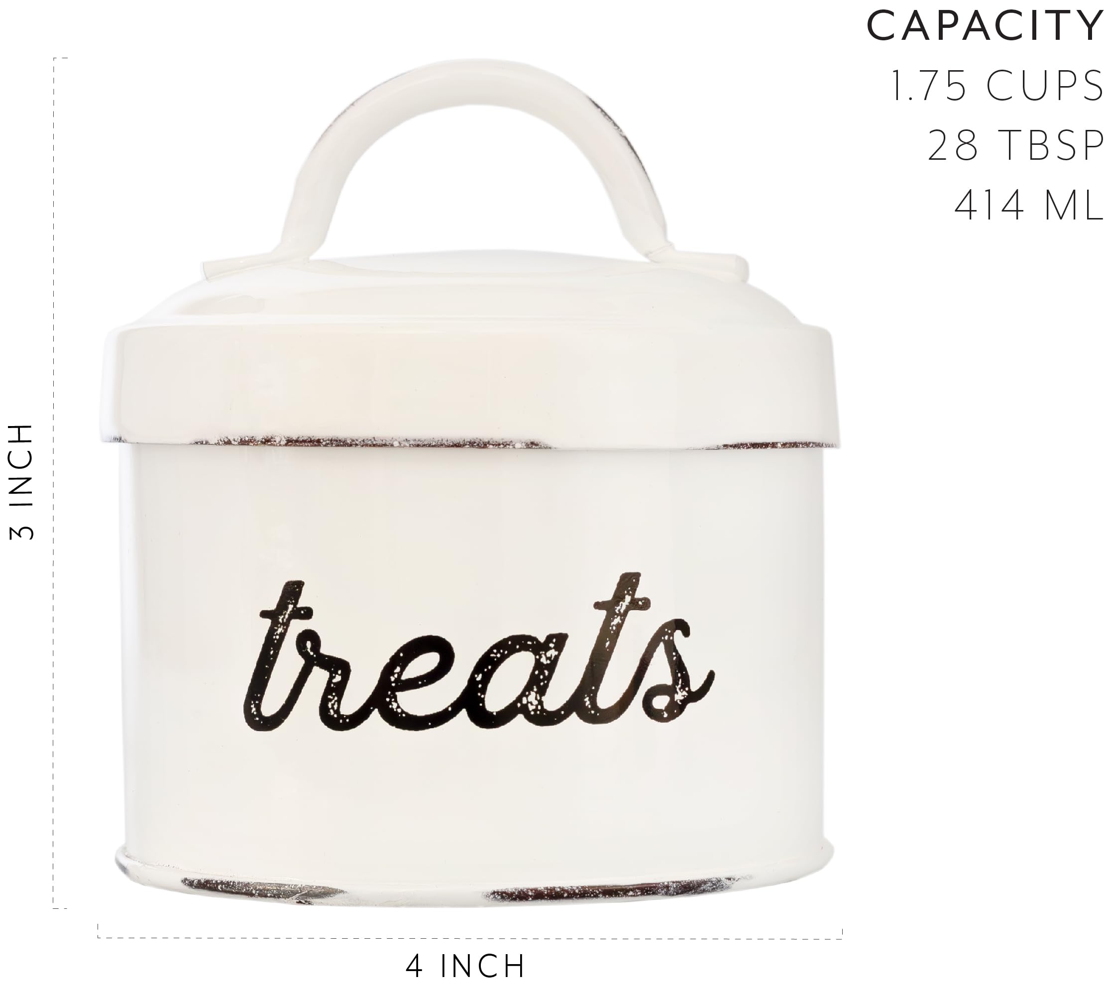 AuldHome cat treat container with airtight seal protects treats from moisture.