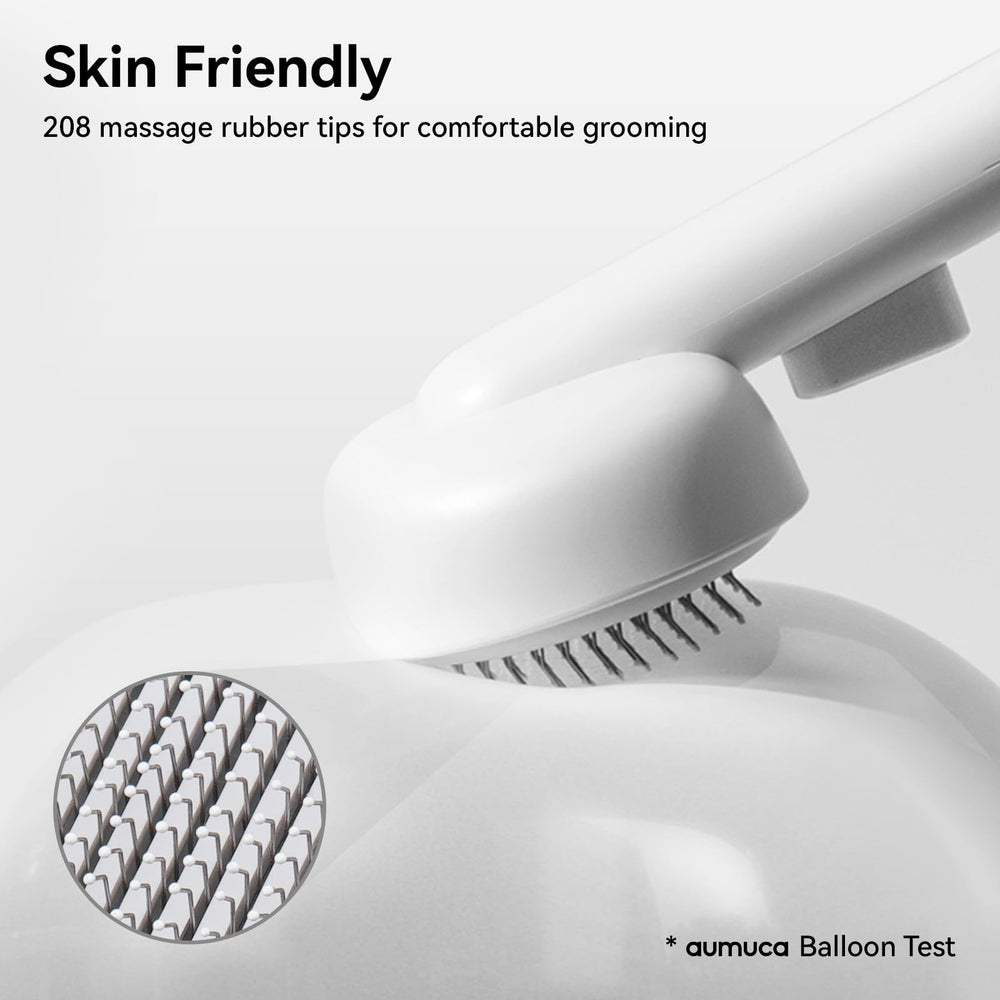 Aumuca Cat Brush features a sturdy ABS body for daily grooming.