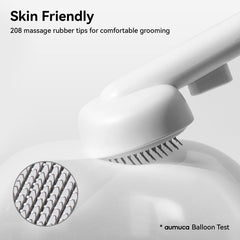 Aumuca Cat Brush features a sturdy ABS body for daily grooming.