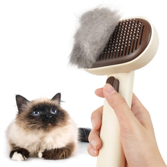 Aumuca cat brush deshedding bristles remove loose fur efficiently.