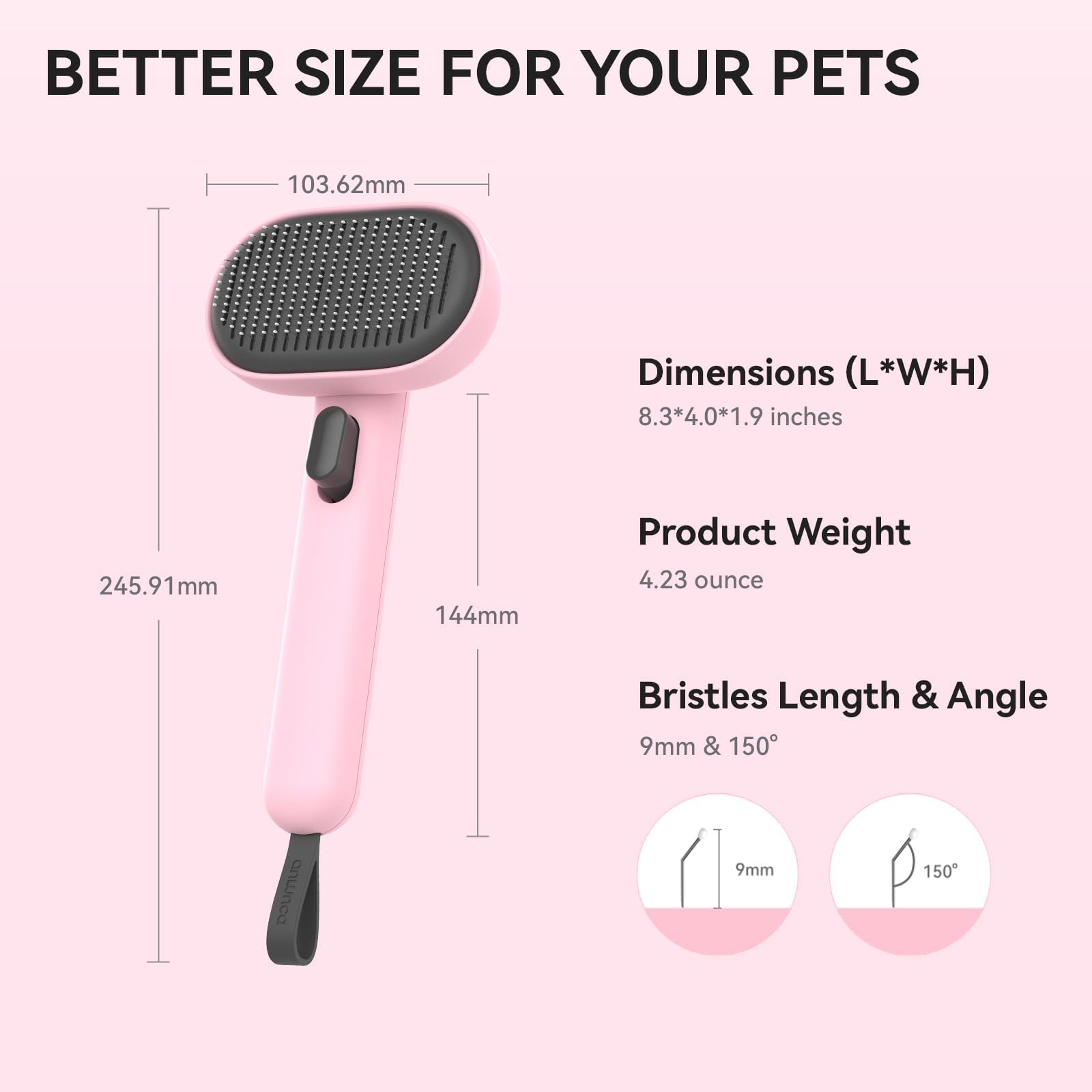 Aumuca cat brush versatile for dogs, kittens, and horses.