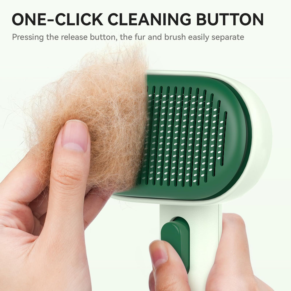 Aumuca cat brush fur pickup close-up highlighting shedding reduction