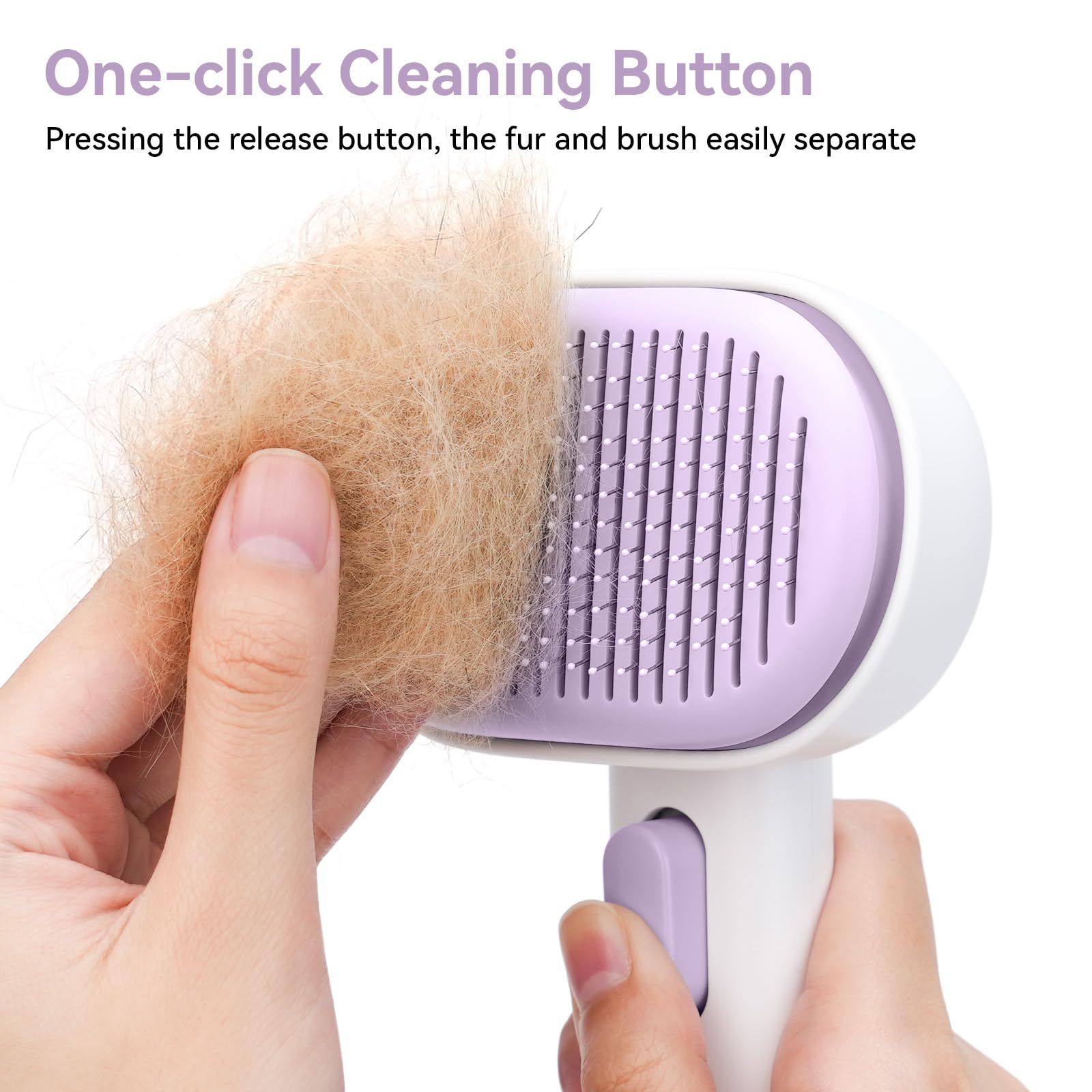 Aumuca cat brush with soft bristles gentle on sensitive skin.