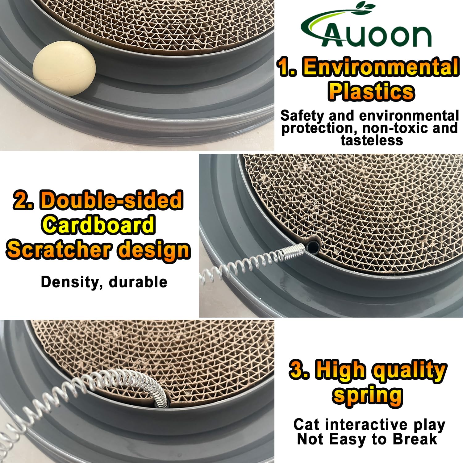 AUOON catnip-ready scratcher increases feline interest