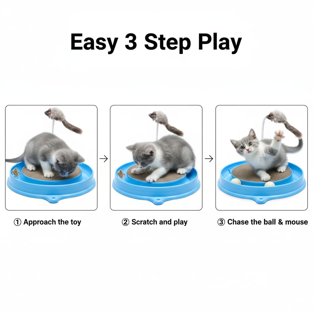 AUOON plush mouse toy sways with play for cats