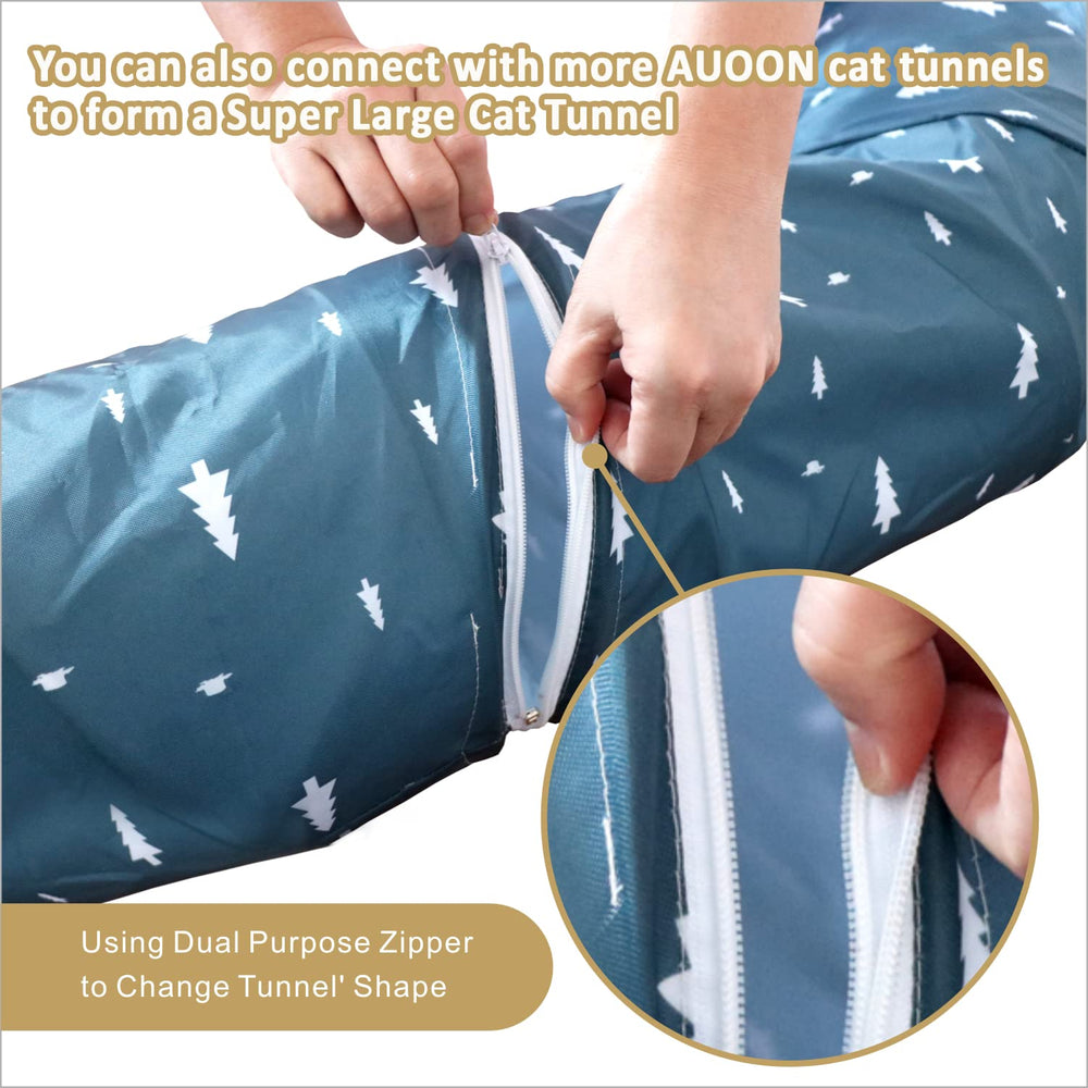 AUOON Cat Tunnel Bed durable, easy-clean materials resist wear.