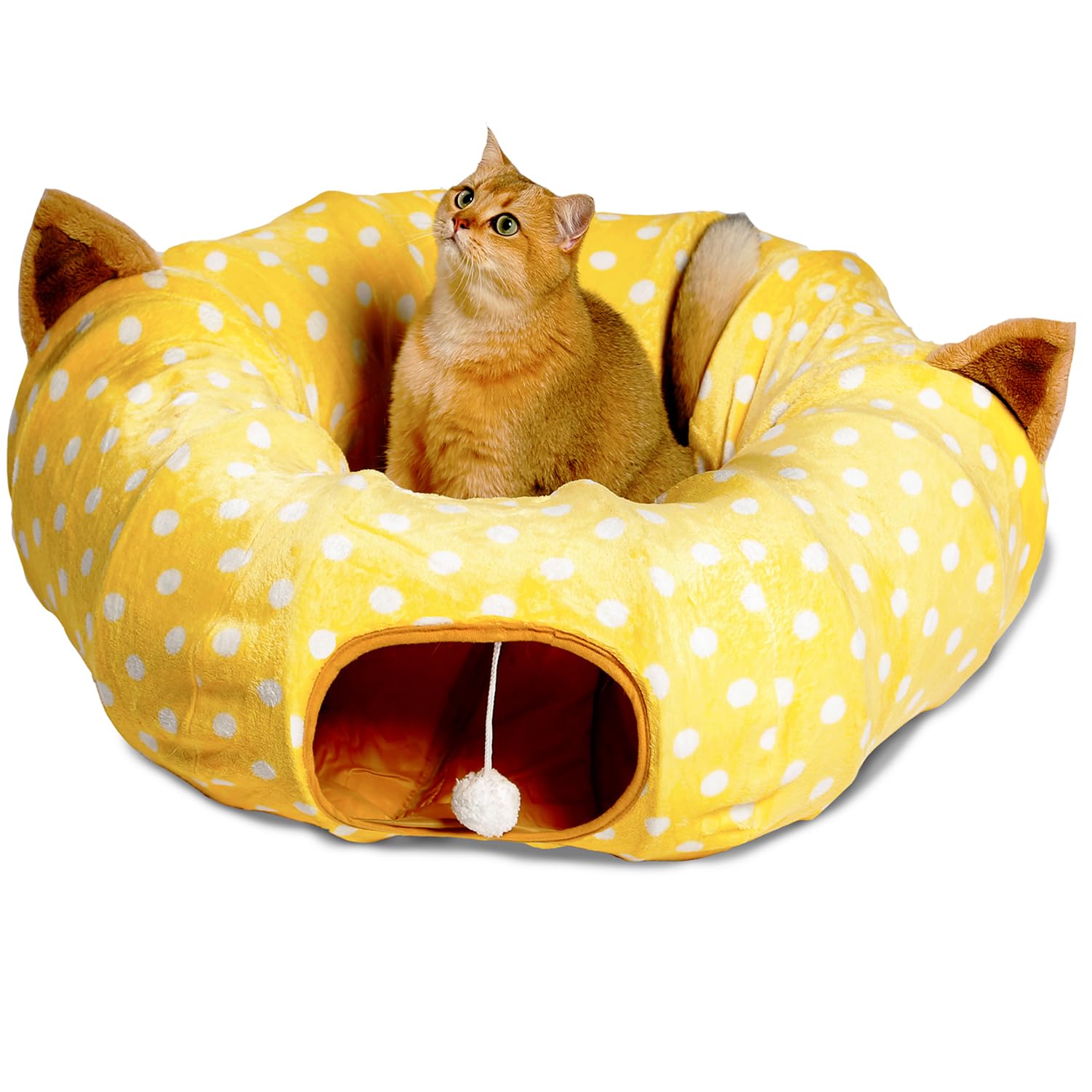AUOON Cat Tunnel Bed suitable for small animals and multi-pet homes.