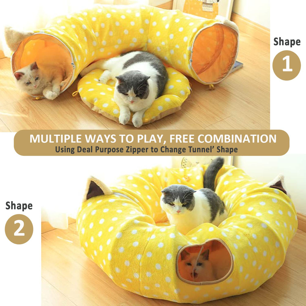AUOON Cat Tunnel Bed interactive play tunnel for active cats.