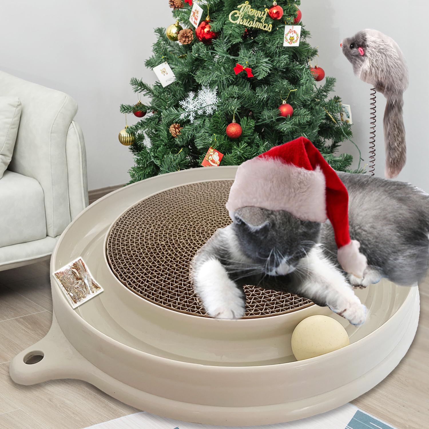 AUOON catnip-friendly-toy increases interest with optional catnip for extra excitement.