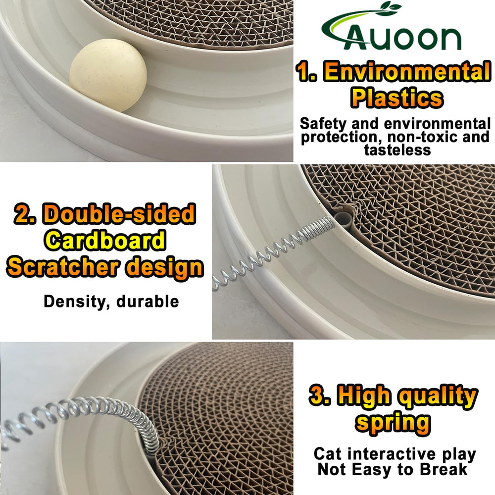AUOON spring-mounted-mouse-toy mimics real prey movement for dynamic chasing.