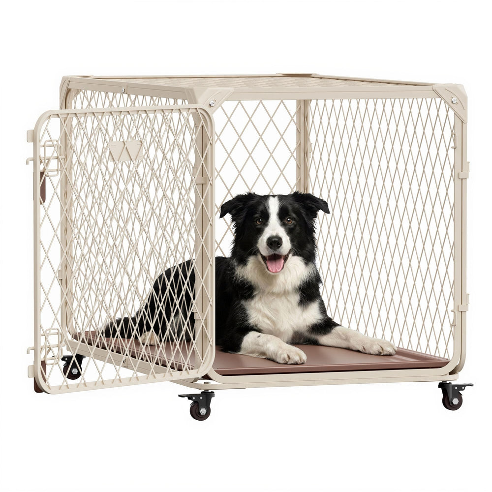 Aurapaws 36-inch crate front view for safe containment.