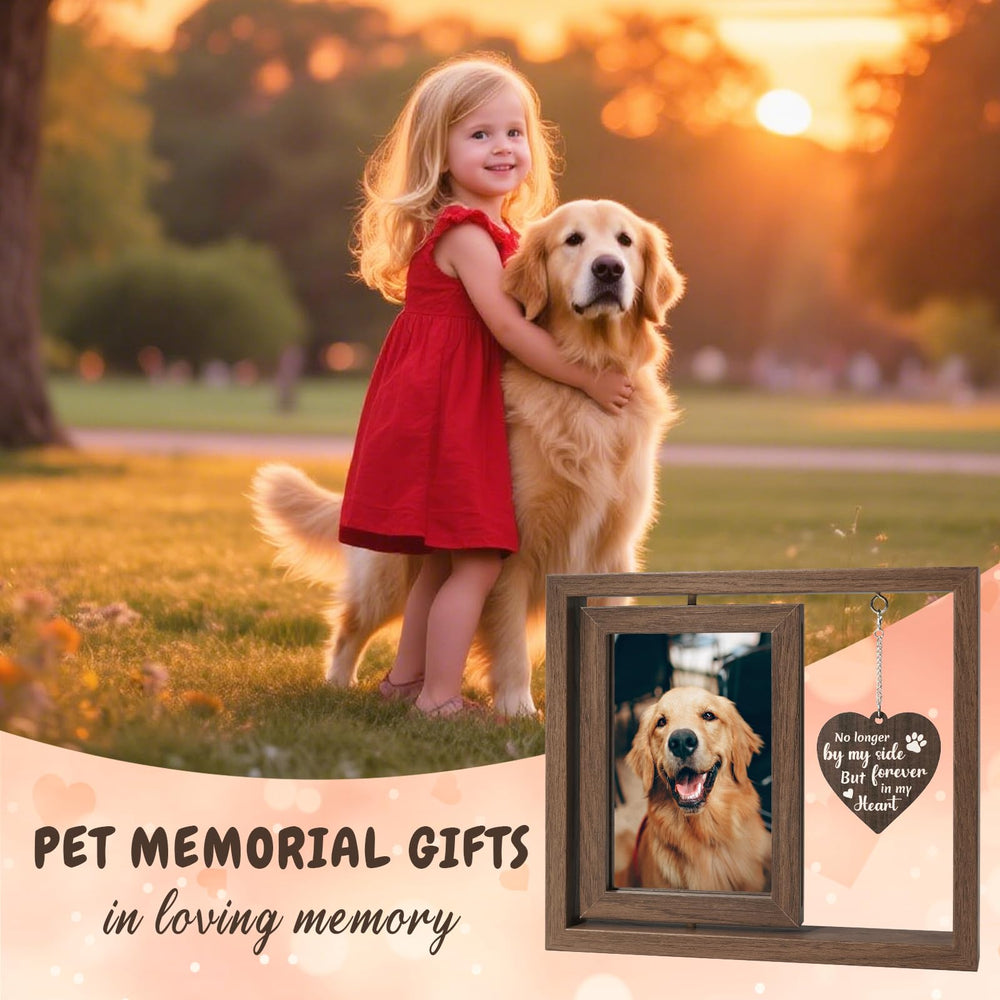Aurlova rotating frame holds two 4x6 photos for memories