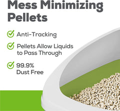 Aurora Pet Breeze pellets deliver odor control with 99.9% dust-free performance.