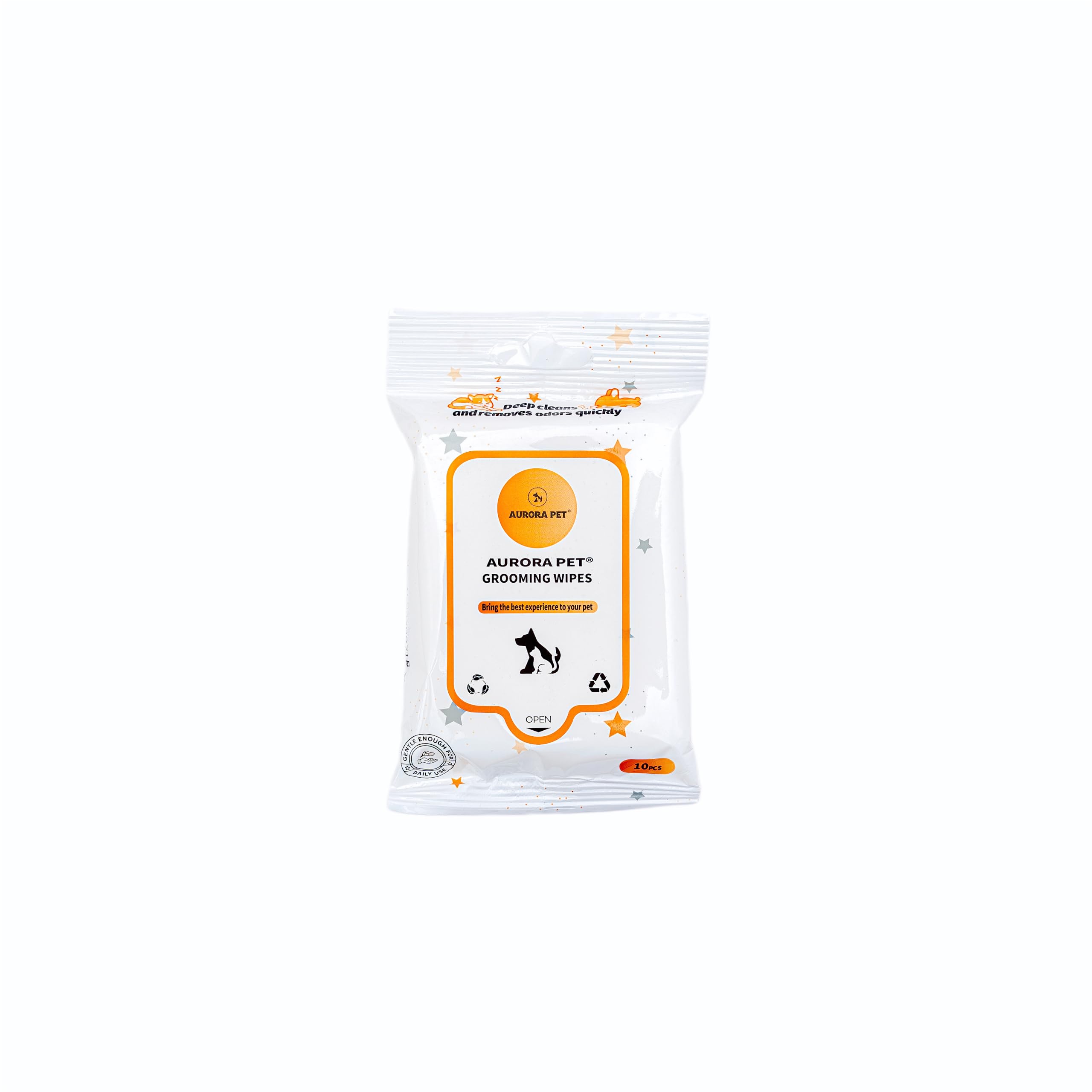 Aurora Pet Wipes 10-count in bundle for quick cleaning and care.