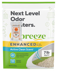 Aurora Pet Cat Breeze pellets front view, ready for clean refills.