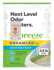 Aurora Pet Cat Breeze pellets demonstrate odor control with Active Clean Scent.
