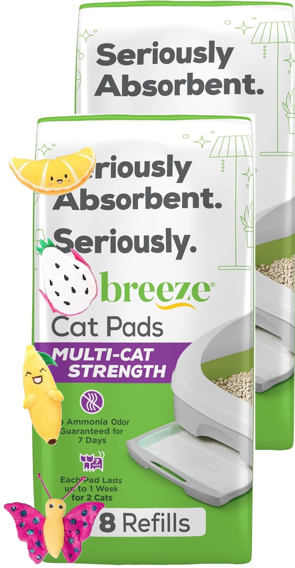 Aurora Pet Tidy Cat Breeze pad close-up showing high absorbency for multi-cat homes.