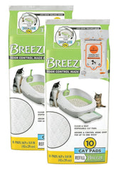 Aurora Pet Tidy Cat Breeze Pads refill pack with two 10-count liners for odor control.