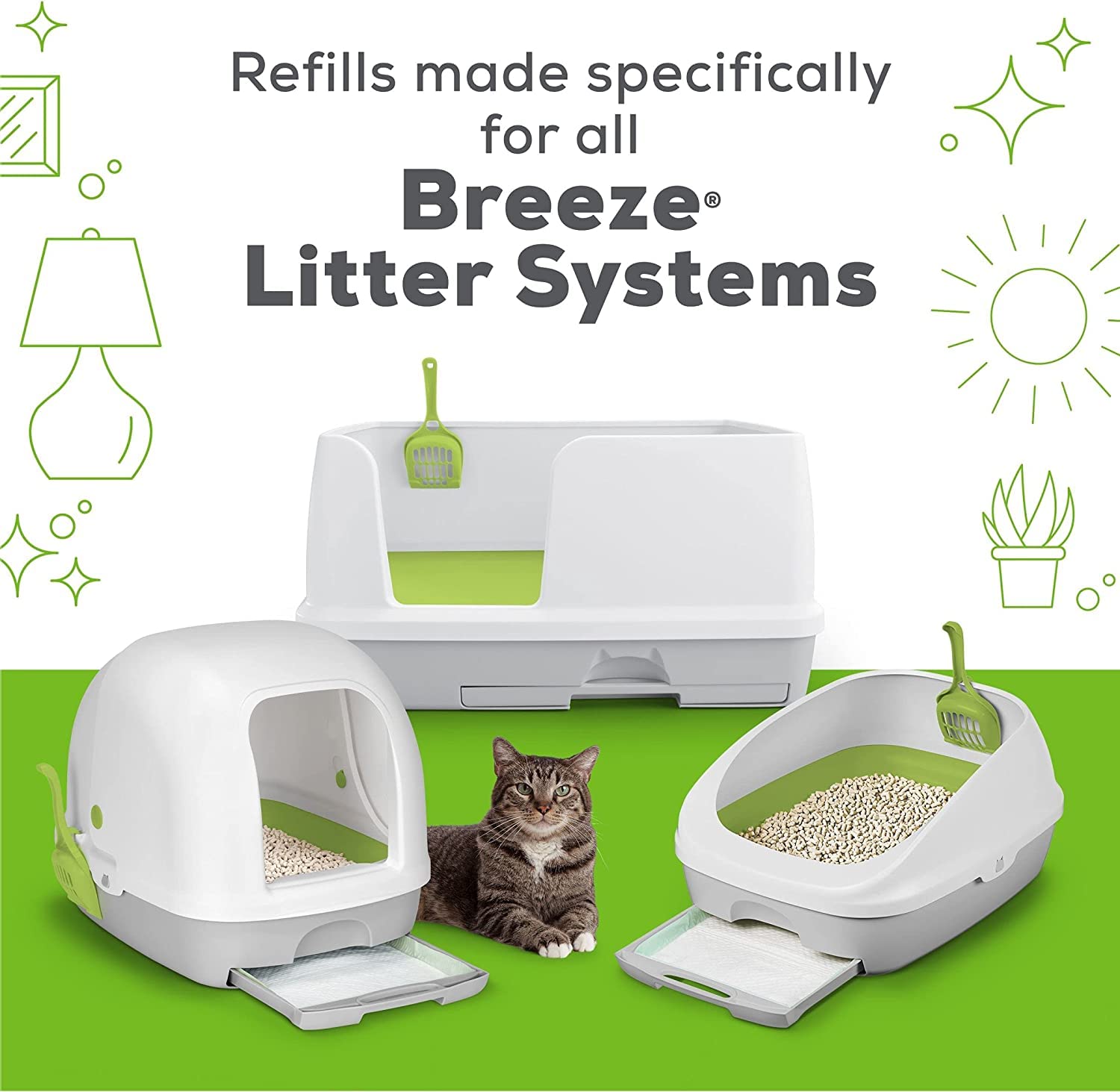 Aurora Pet Wipes accompany the Breeze refill for convenient refreshment.