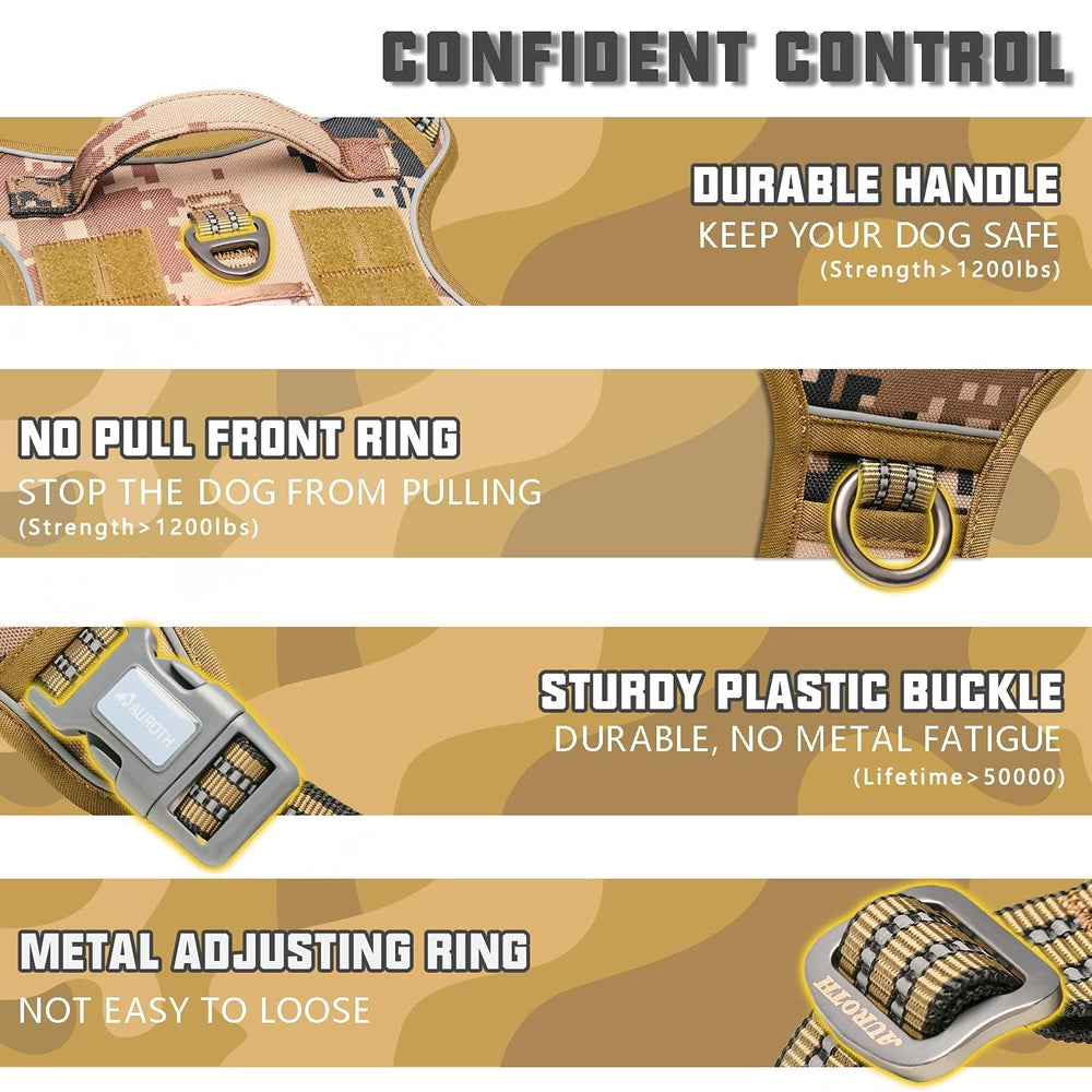 AUROTH back leash attachment; versatile for casual walks or jogging.