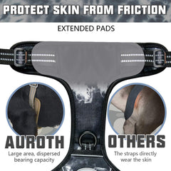 AUROTH Breathable air mesh keeps dogs cool on outdoor adventures.