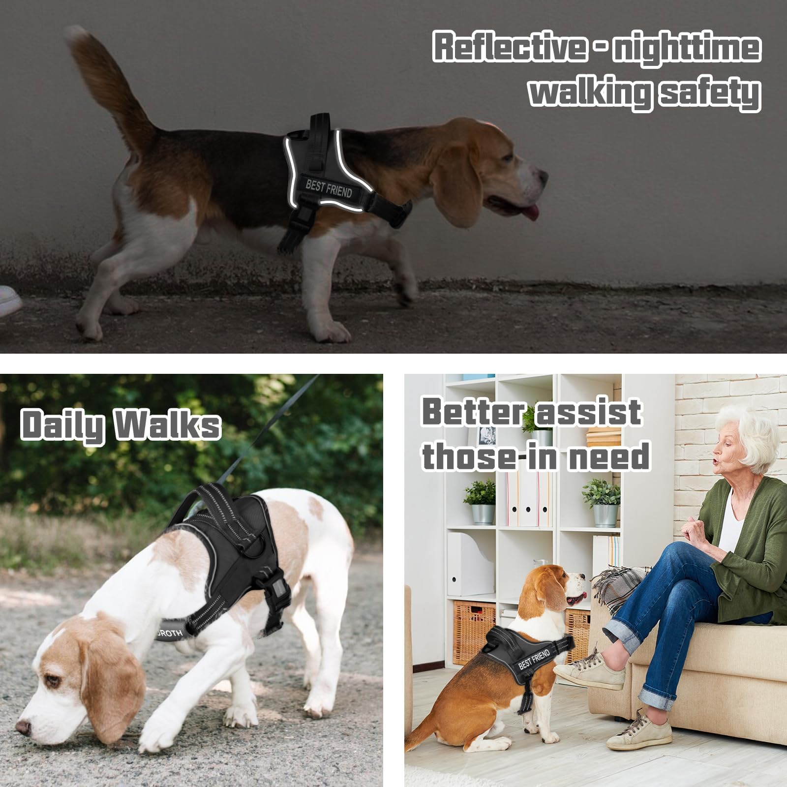 AUROTH harness 1200D nylon shell ensures durability.