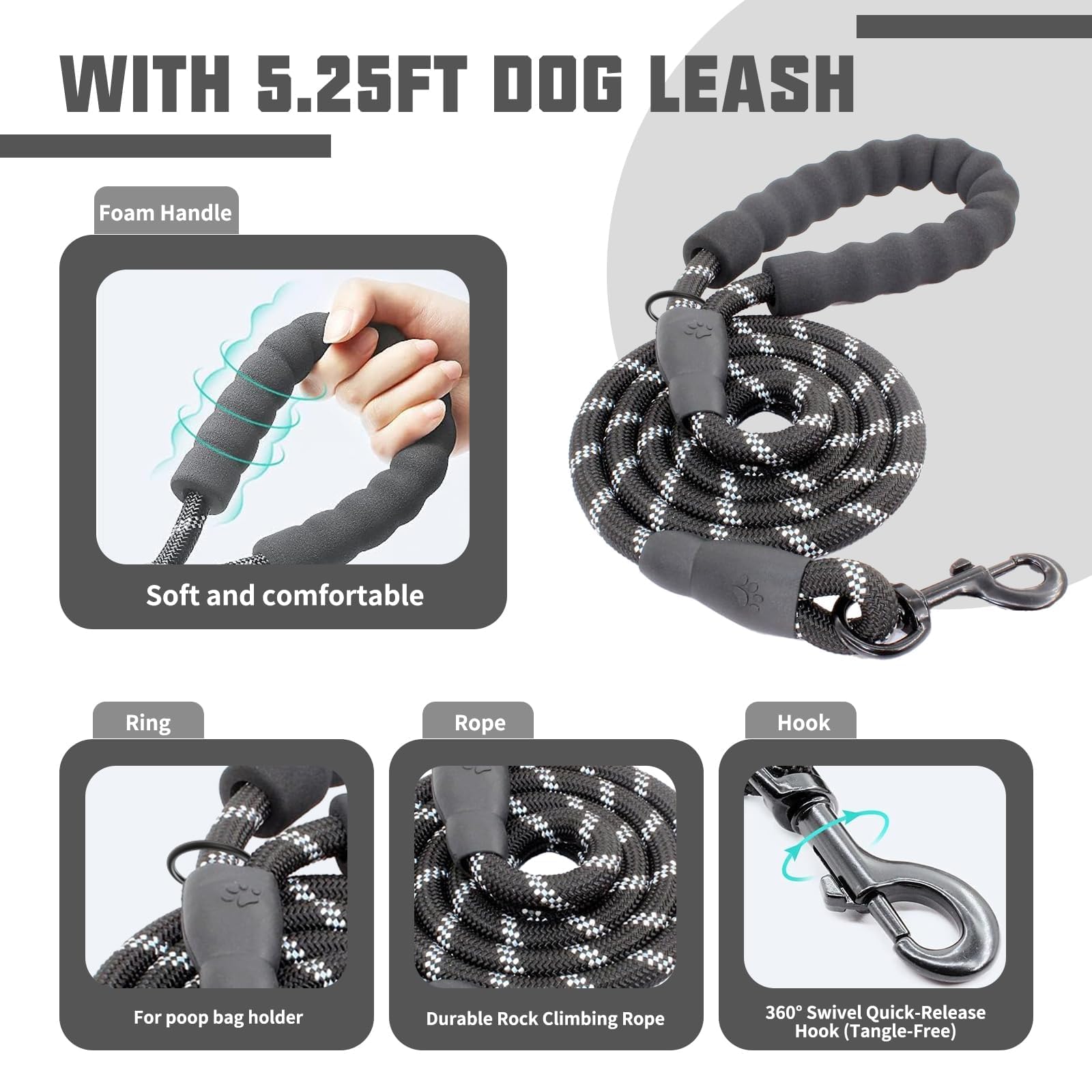 AUROTH harness neck cushion detail adds extra comfort.