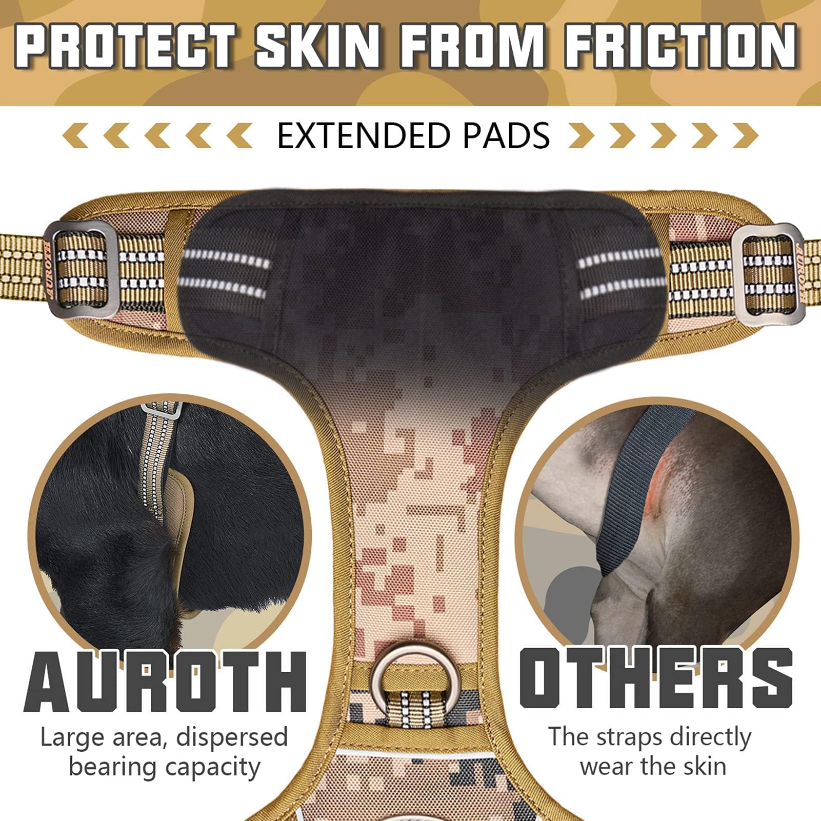 AUROTH Molle side strips enable carrying gear and patches.