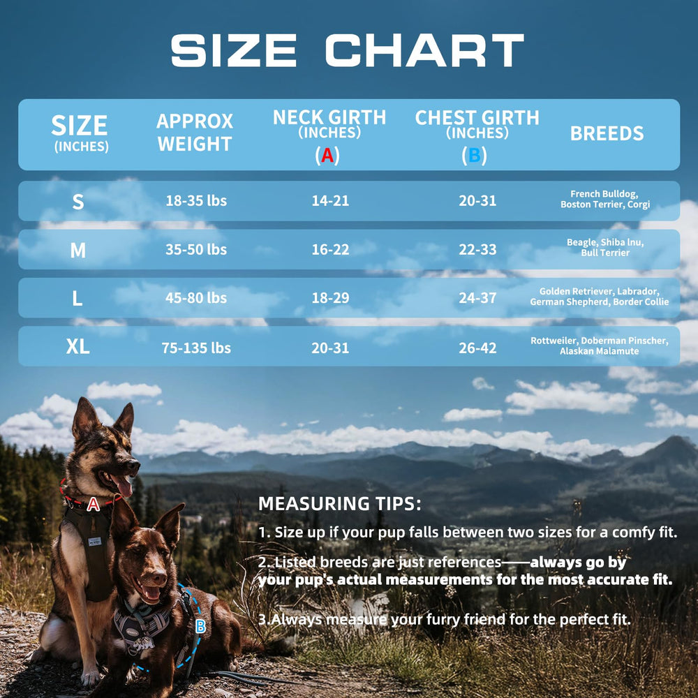 Adjustable straps plus size chart help secure fit