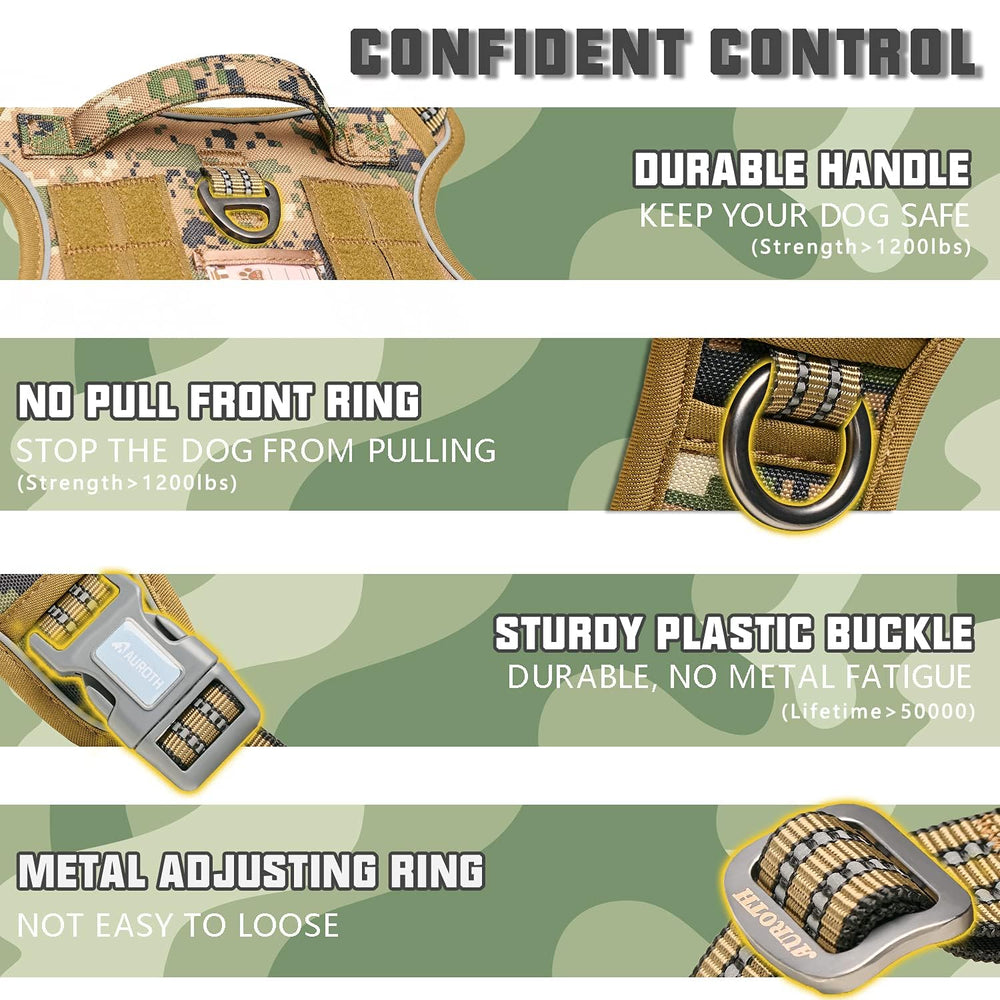 AUROTH harness back clip for casual walks and jogging support.