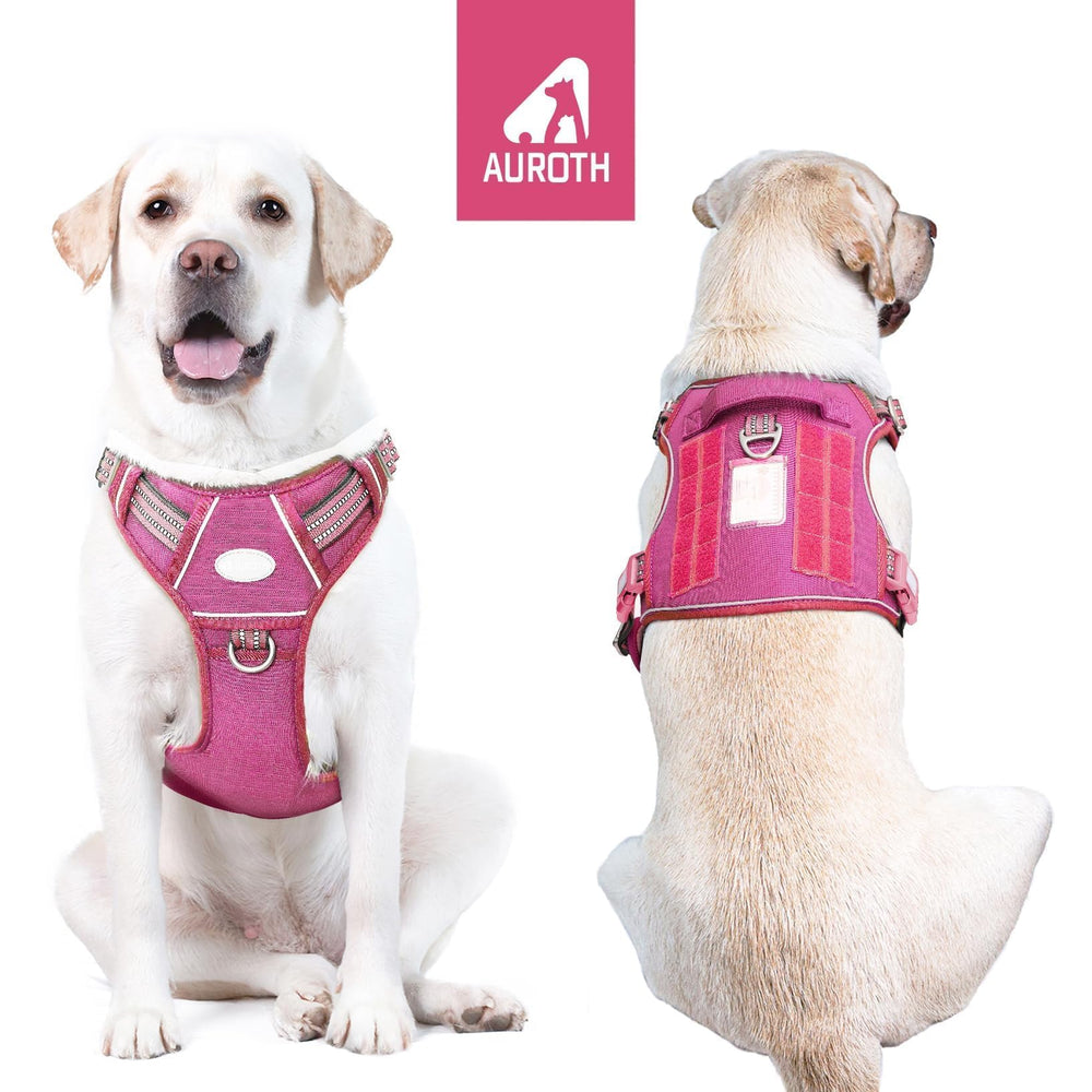 AUROTH Tactical Dog Harness Dual Leash Attachments for versatile control