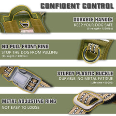 AUROTH Tactical Dog Harness durable nylon and strong stitching for rugged outdoor use