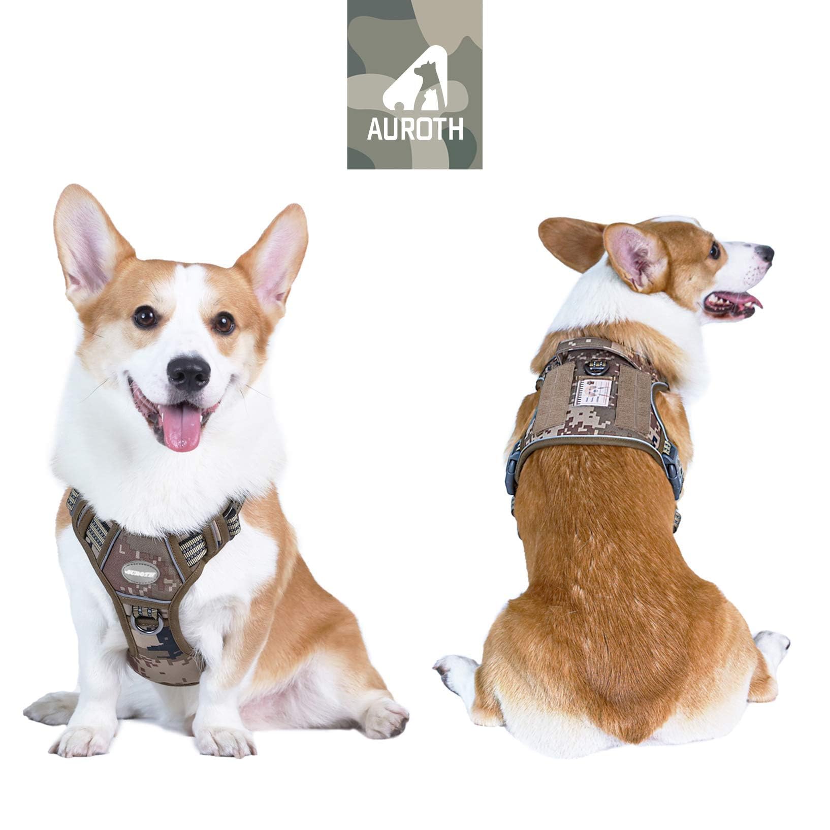 AUROTH front-clip no-pull harness enhances training and control.