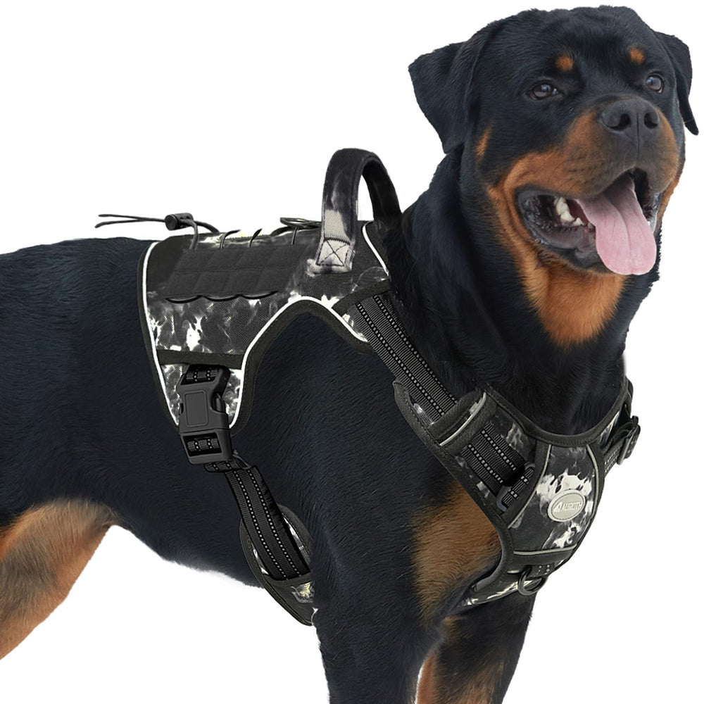 AUROTH Tactical Dog Harness with no-pull design for safer walks.
