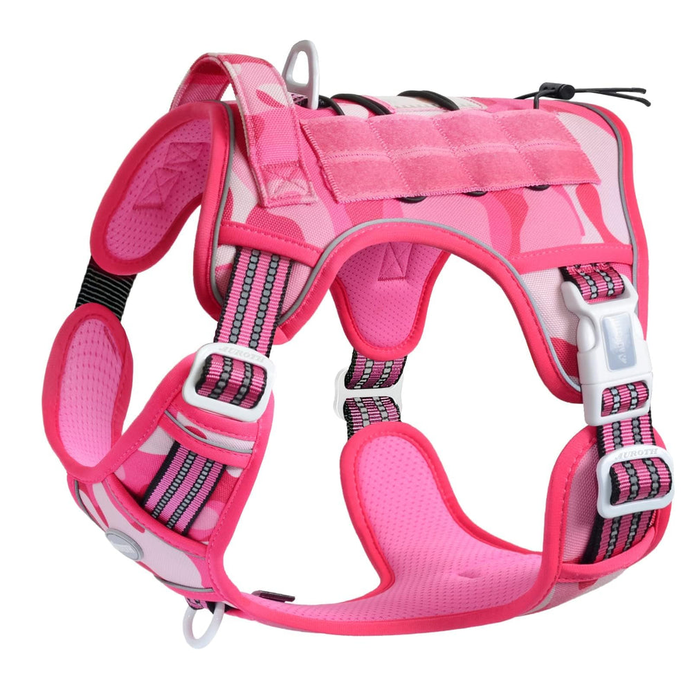 AUROTH tactical dog harness XL pink camo for large dogs