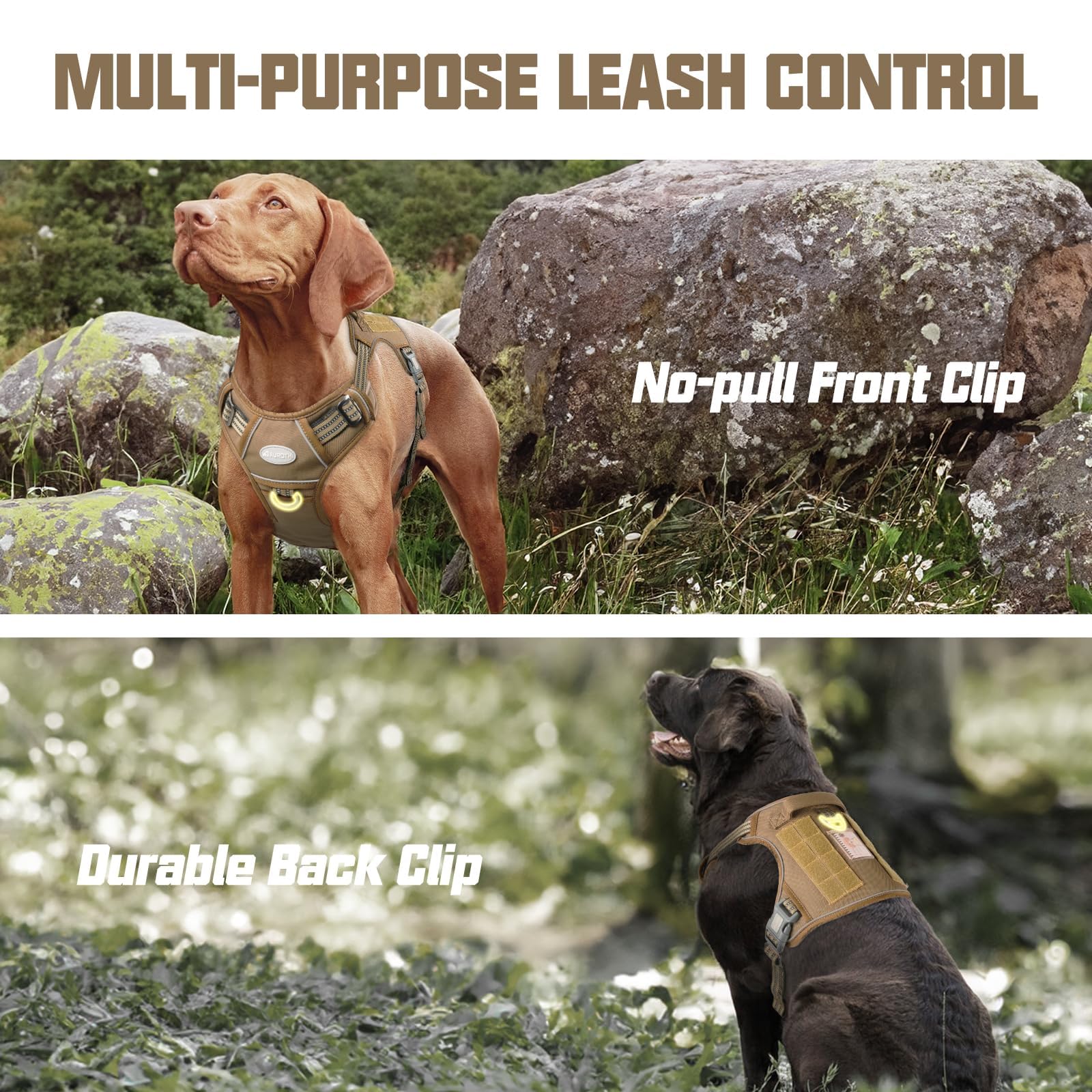 AUROTH Tactical Harness back clip enables comfortable casual walks