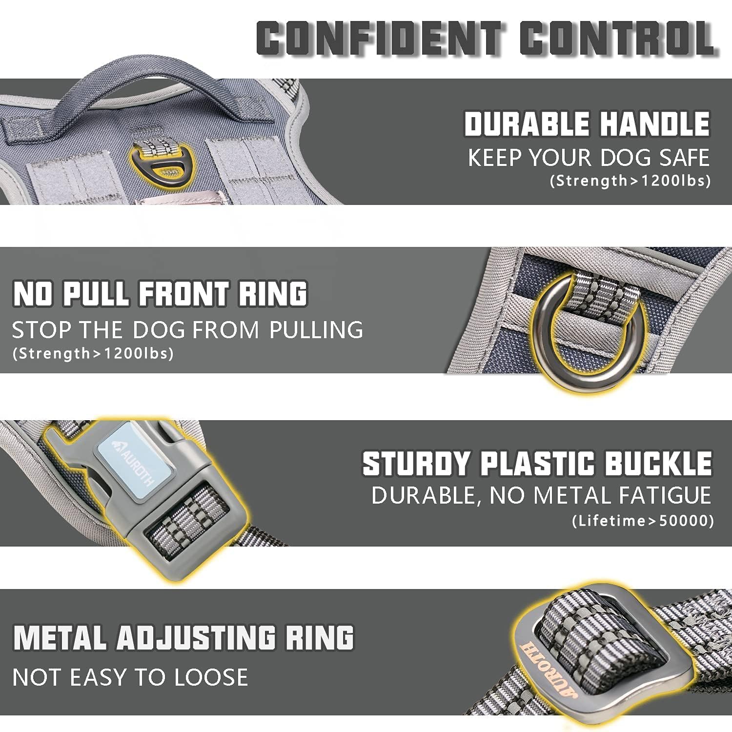 AUROTH Harness quick-release buckles enable easy on/off